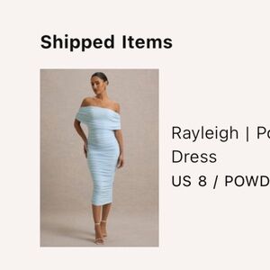 Club London Rayleigh Midi dress Powder blue size 8
